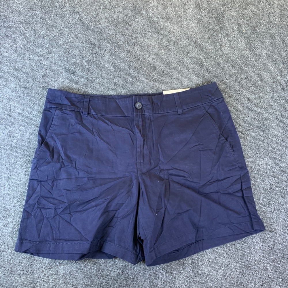 Loft Outlet Chino Shorts Womens 12 Navy Blue New Mid Rise 6 Inch Inseam 37899349